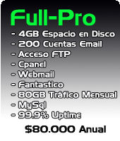 Plan Full Profesional Hosting 4000MB
